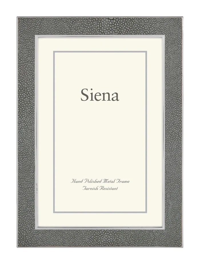 Tizo Design Siena Shagreen Gray With Silver Frame, 4*6