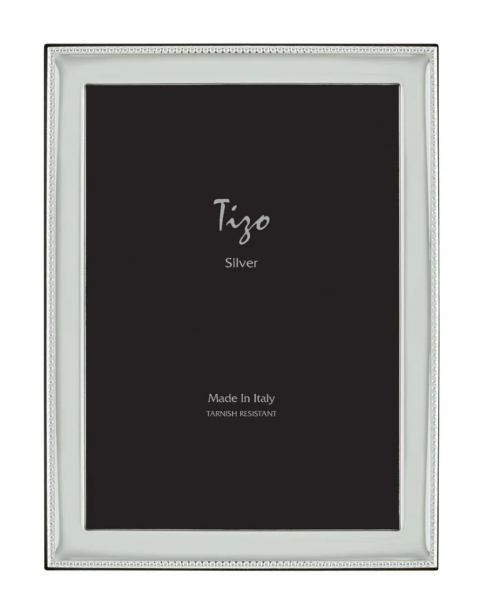 Tizo Frame Silver Plate Beaded Frame, 5*7