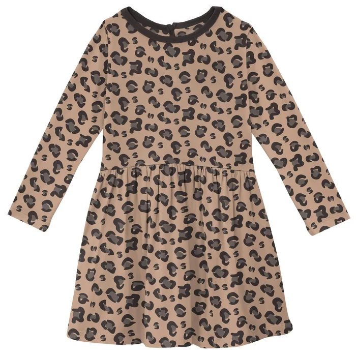 Twirl Dress (Long Sleeve) – Suede Cheetah Print