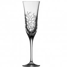Varga Crystal Coral Champagne Flute
