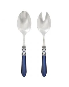 Vietri Aladdin Antique Blue Salad Server Set