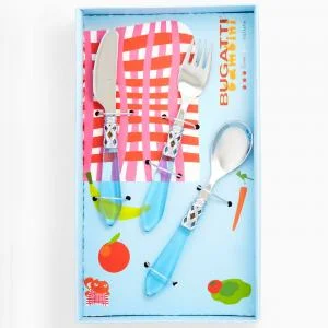 Vietri Aladdin Antique Clear Blue 3 Piece Child Set