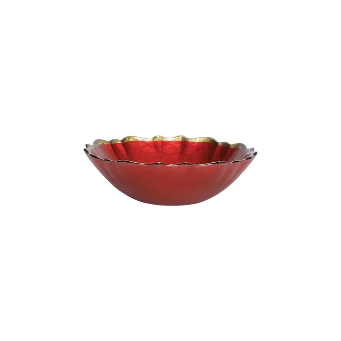Vietri Baroque Glass Red Small Glass Bowl