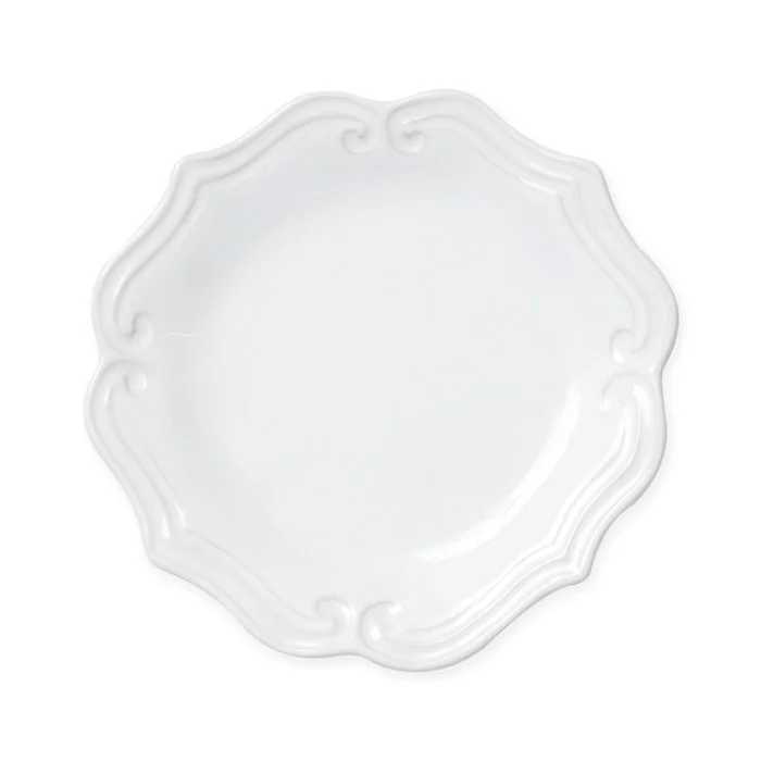 Vietri Incanto Stone White Baroque Salad Plate