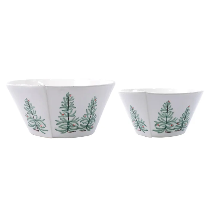 Vietri Lastra Holiday 2-Pc. Serving Bowl Set