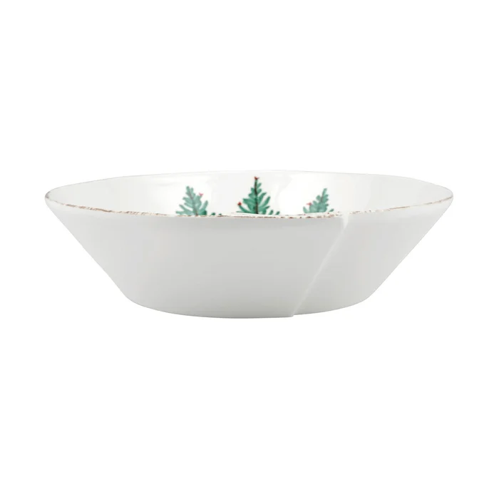 Vietri Lastra Holiday Melamine Large Shallow Serving Bowl
