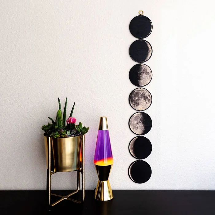 Wall Art – Moon Phases Linked 32 Inches