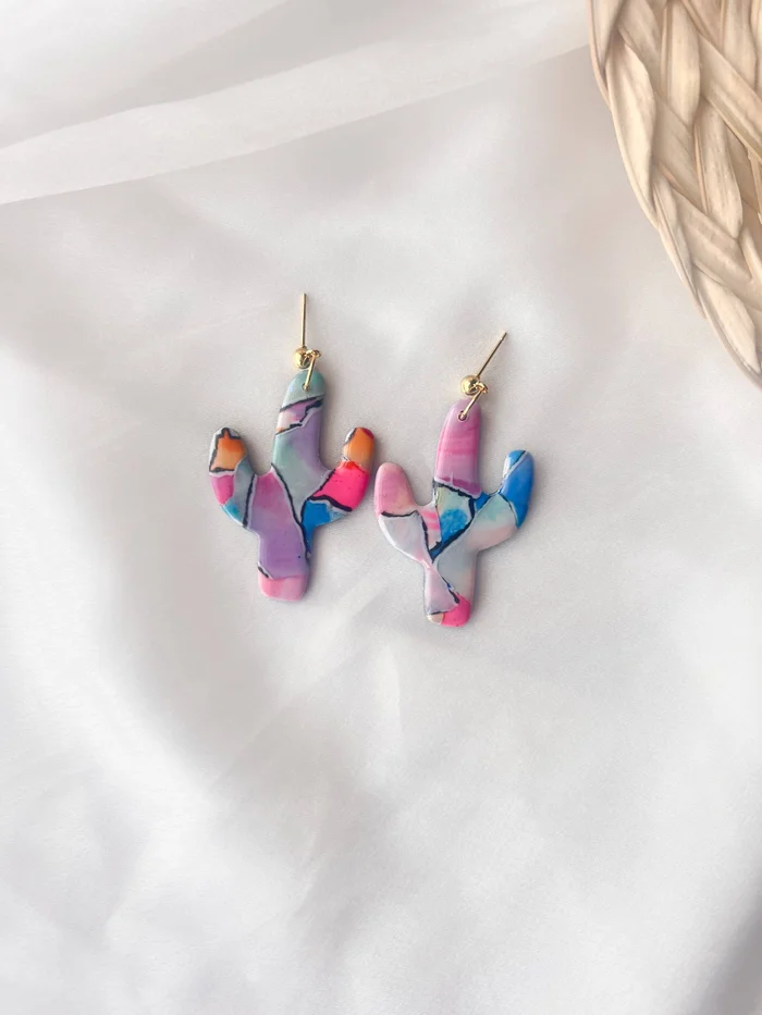Watercolor Saguaro Earrings