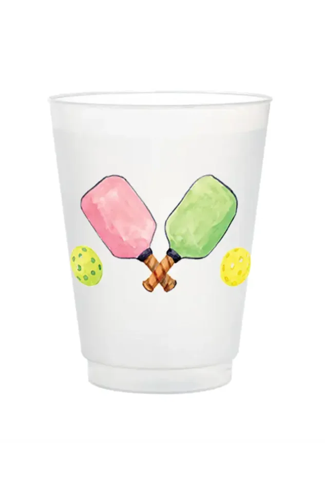WATERCOLOR SPORTS FROSTED CUPS S/6