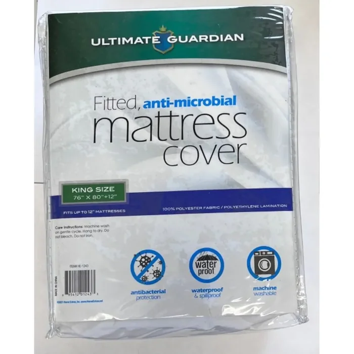 Waterproof Fitted Mattress Cover/ Protector – White