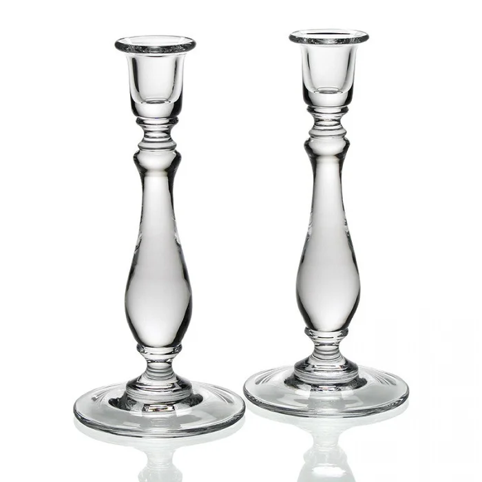 William Yeoward Crystal Meryl Candlestick Pair, 10″