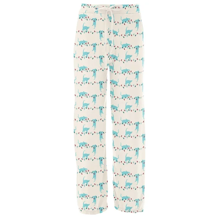 Women’s Lounge Pants – Natural Tangled Kittens