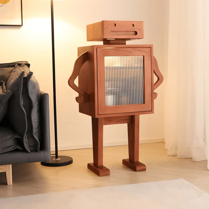 Wood Robot Drinks Storage Cabinet