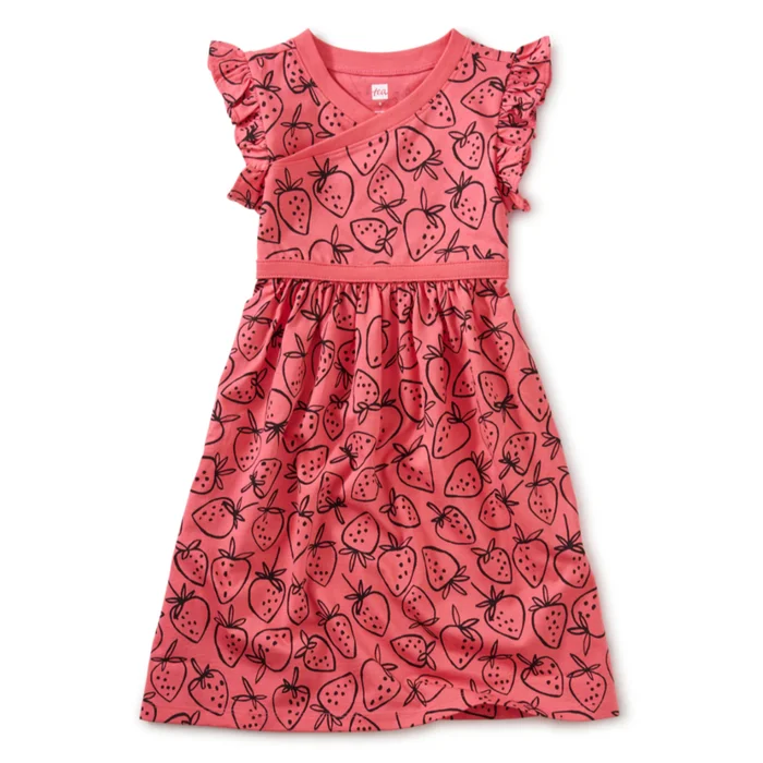 Wrap Neck Dress (Youth) – Strawberries