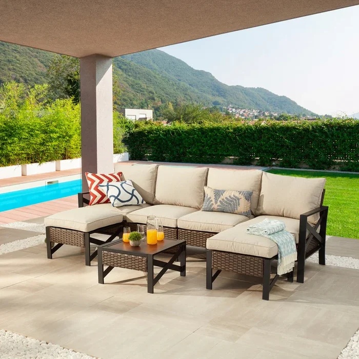 X-Arm 7-Piece Outdoor Conversation Set