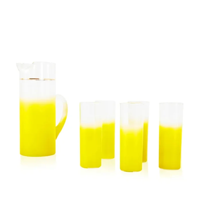 Yellow Ombre Set of 5 Highball Glasses and Pitcher Online